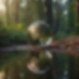 A serene moment of reflection in nature