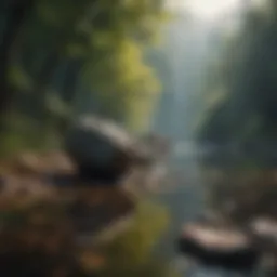 A serene landscape promoting calmness