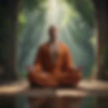 Enhancing Mental Well-Being through Meditation A calm individual practicing meditation for mental clarity