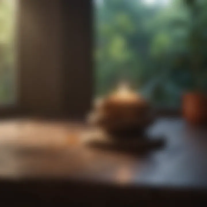 A calming meditation space