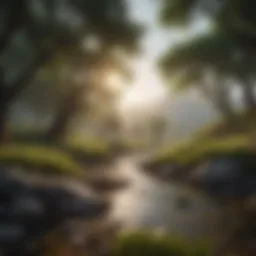 A serene landscape representing tranquility