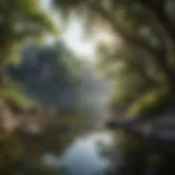 A serene landscape promoting relaxation