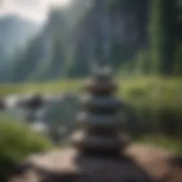 A serene landscape representing emotional balance