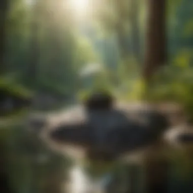 Nature's Embrace: A Safe Haven for the Mind Tranquil nature setting for meditation practice