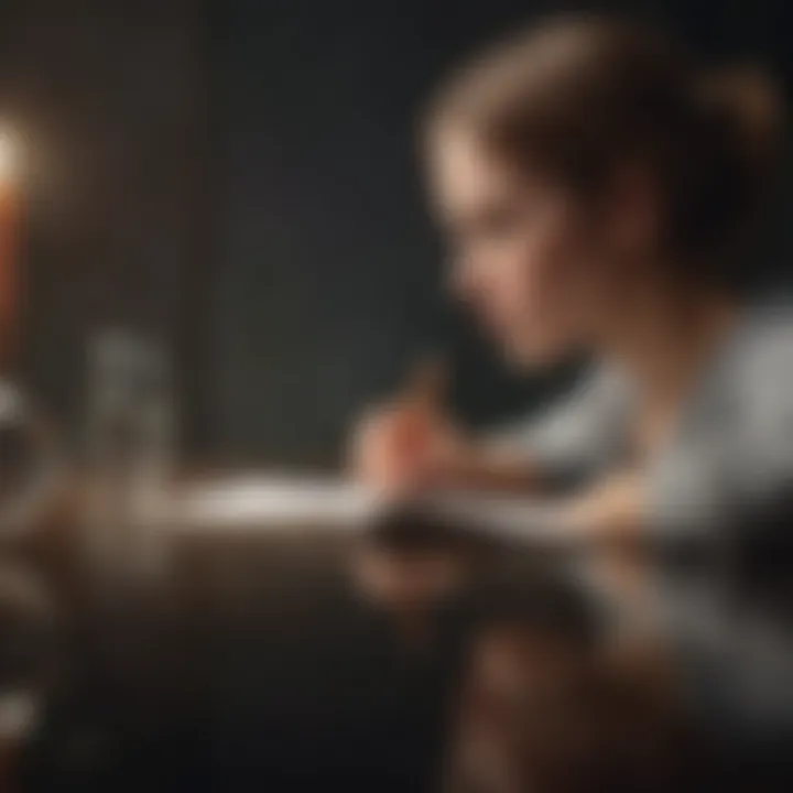 Illustration of a person reflecting and journaling