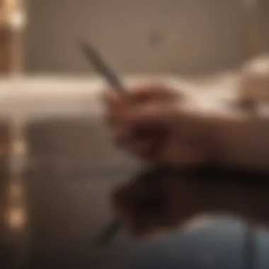 The Power of Self-Reflection A journal with a pen symbolizing self-reflection