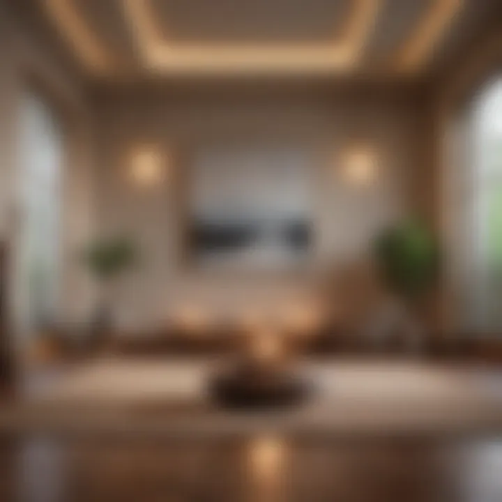 A cozy indoor setup with soft lighting conducive to meditation.