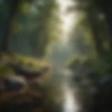 A tranquil nature scene depicting a serene landscape for relaxation.