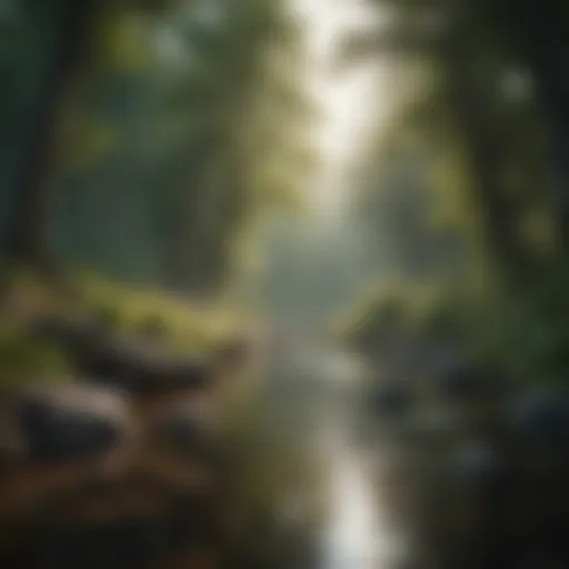 A tranquil nature scene depicting a serene landscape for relaxation.