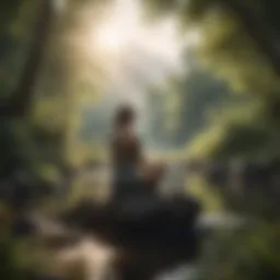 A peaceful nature scene illustrating tranquility