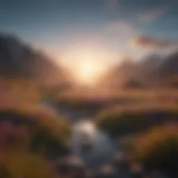 A serene landscape with vibrant colors symbolizing positivity