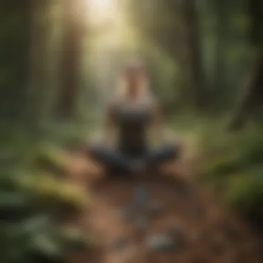 Grounding Exercises in Nature An individual practicing grounding exercises outdoors