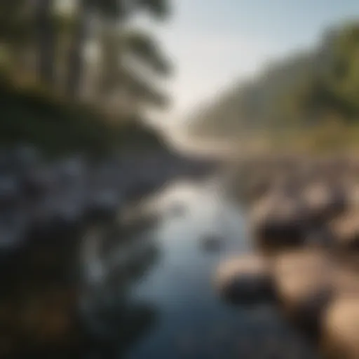 A serene landscape promoting calmness and tranquility