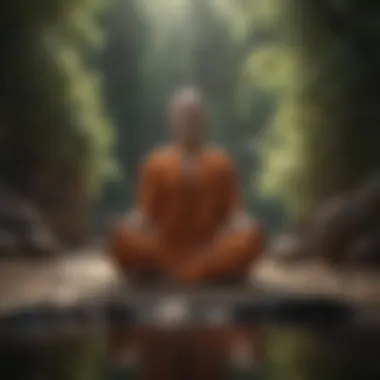 Embracing Mindfulness for Stress Relief A person practicing mindfulness through meditation