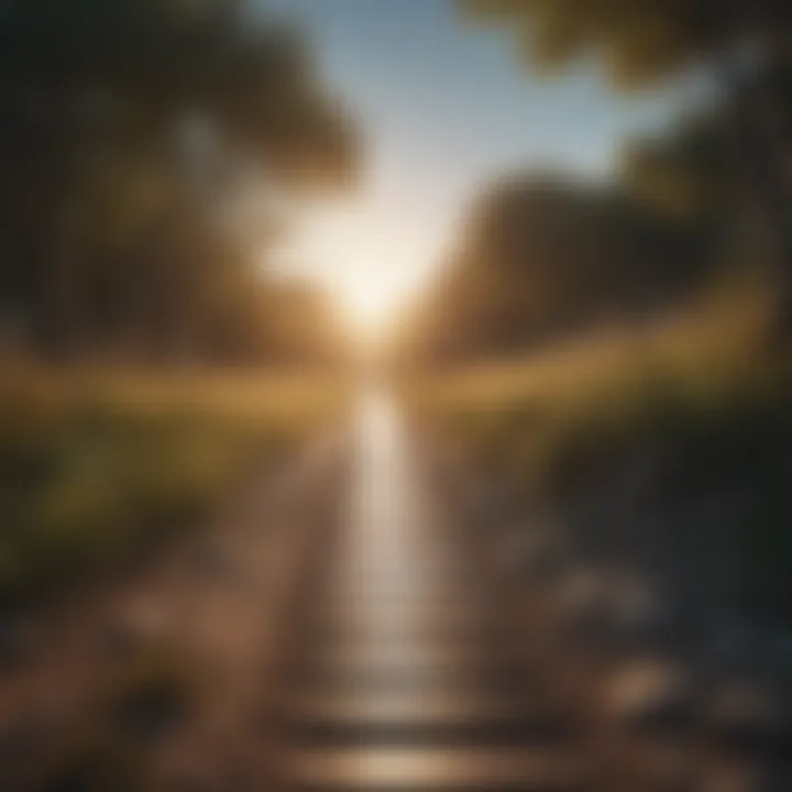 A concept image showing a pathway leading toward bright horizons.