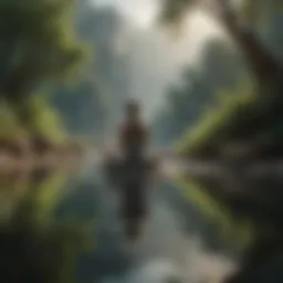 A serene landscape symbolizing inner peace and self-discovery