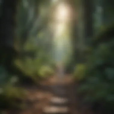 A path through a lush forest symbolizing personal growth.
