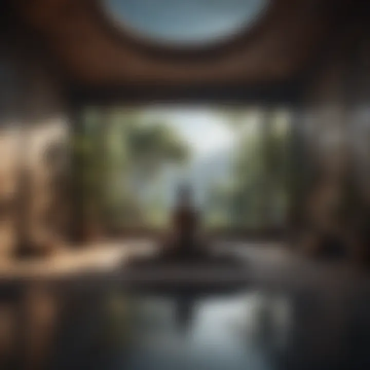 A peaceful meditation space adorned with inspiring affirmations.