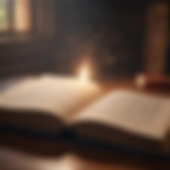 An open book with motivational quotes highlighted.