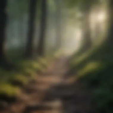 A path through a forest, illustrating the journey of resilience.