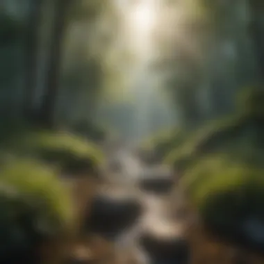 Tranquility in Nature A serene landscape representing tranquility and peace