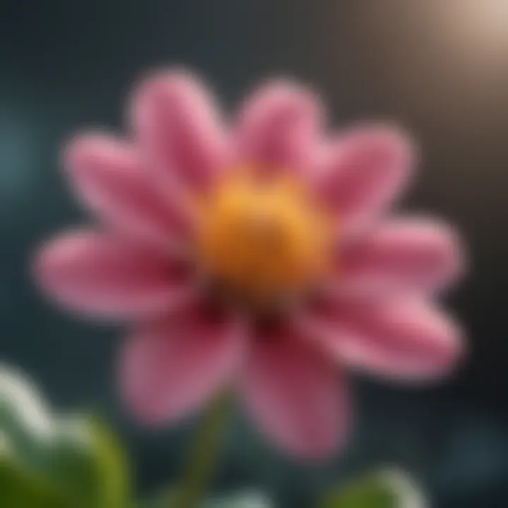 A close-up of a delicate flower blooming, representing personal growth and the beauty of self-acceptance.