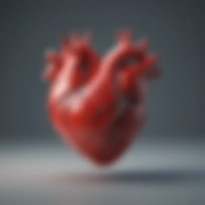 An abstract representation of a heart and mind in harmony, signifying the balance of self-love and acceptance.