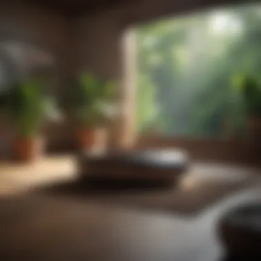 A calm meditation space promoting mindfulness