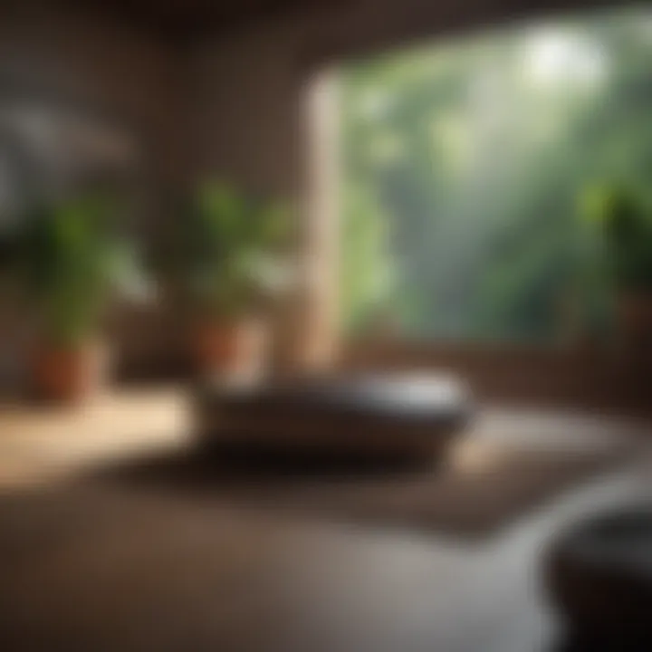 A calm meditation space promoting mindfulness