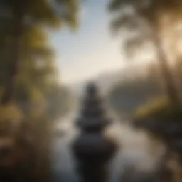 A serene landscape promoting calmness