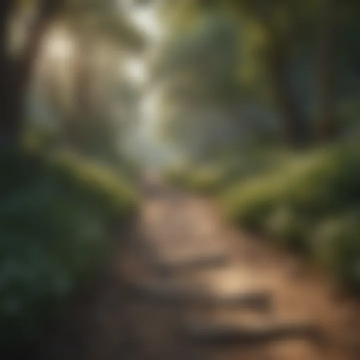 A serene landscape with a winding path, illustrating the journey toward healing.