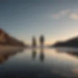 A solitary figure gazing at the horizon, symbolizing reflection and letting go.