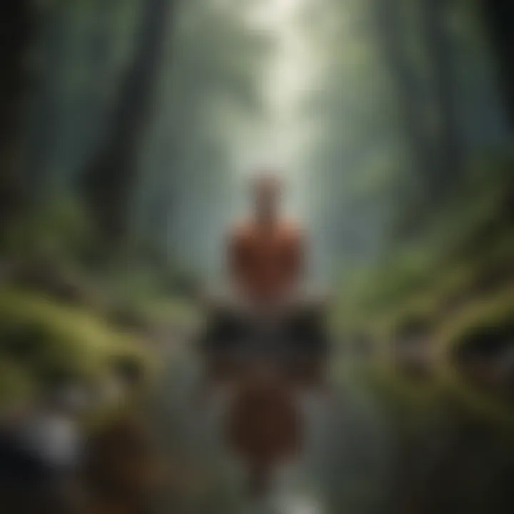 Mindfulness practices illustrated through serene landscapes