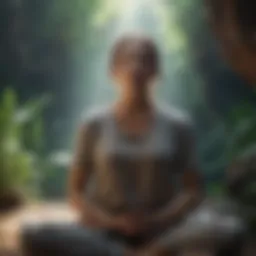 Mindfulness practice in a serene environment