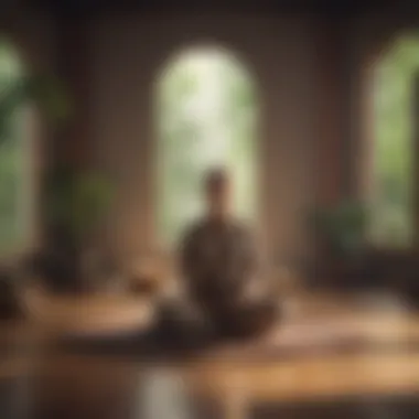 Calming space for meditation