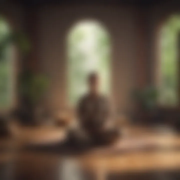 Calming space for meditation