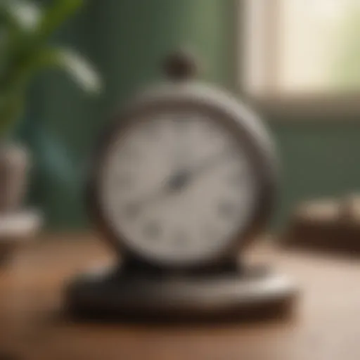 Meditation timer on a serene background