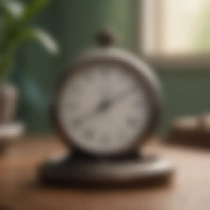 Meditation timer on a serene background