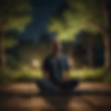 Finding Peace Through Night Meditation A person meditating in a tranquil environment
