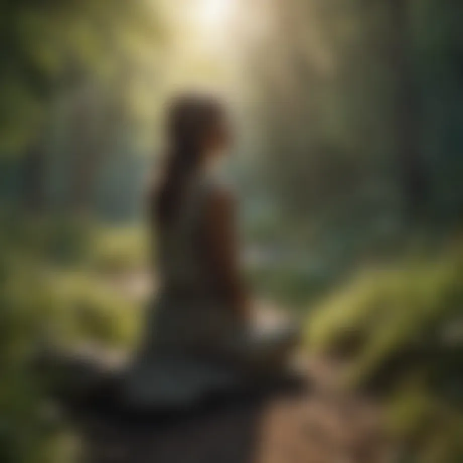 A serene landscape illustrating peaceful meditation