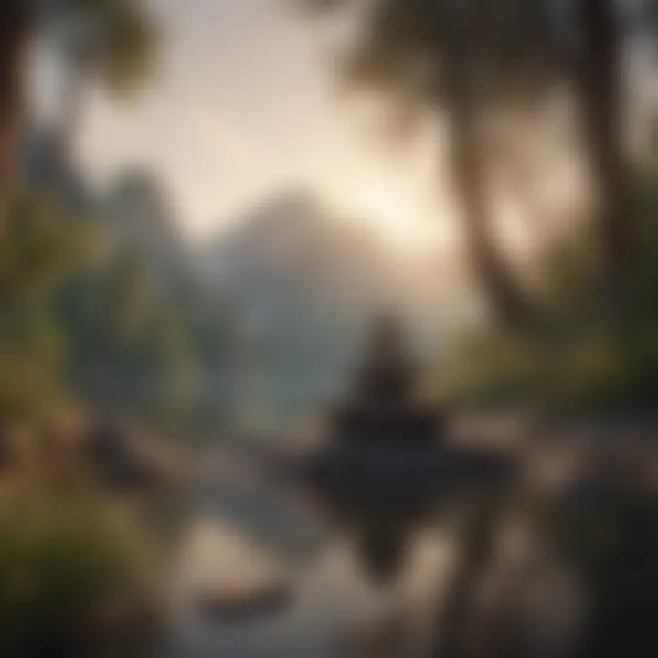 Calm landscape depicting tranquility and the benefits of meditation
