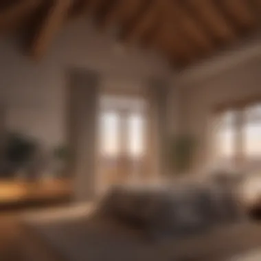 Tranquil bedroom atmosphere for meditation