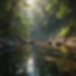 Serene landscape for meditation