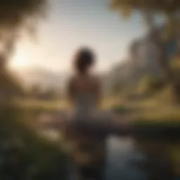A serene landscape promoting mindfulness