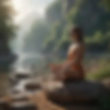 Using Visualization to Combat Nausea Visualization of a tranquil landscape during meditation