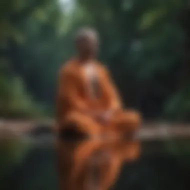 Embracing Inner Peace Individual meditating in a tranquil setting