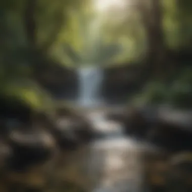 Release and Renewal A tranquil setting with flowing water, illustrating release.