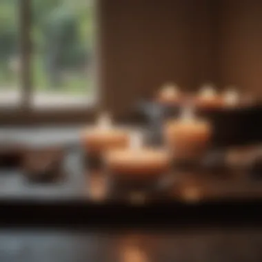 Sanctuary of Reflection A peaceful meditation space with candles and soft light.