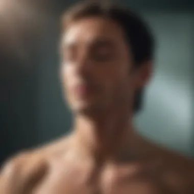 Close-up of a person practicing meditation in a serene environment
