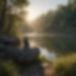 Serene landscape for mindfulness practice